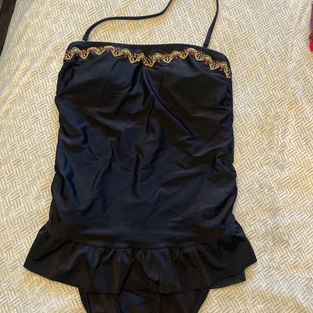 Black one piece swimsuit size Large